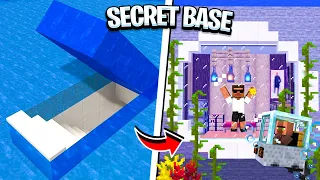 I Build A Modern Underwater Secret Base in Minecraft !