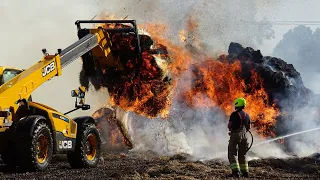 ON-SCENE - Large Field Fire in Banbury, Oxfordshire