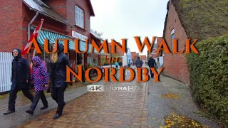 [4K] Walk In Nordby, Fanø (Denmark) On Windy And Wet Autumn Day_October 2021