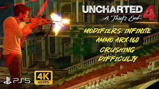 UNCHARTED 4 (MODE INFINITE AMMO CRUSHING DIFFICULTY) [4K UHD 60FPS] Gameplay PS5 #unchartedgameplay