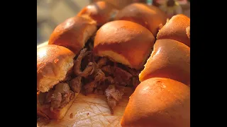 The Perfect Philly Cheesesteak Sliders 🤤😍 #shorts