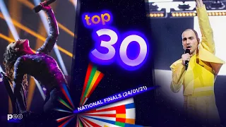 Top 30 Eurovision National Final Songs | Eurovision 2021 🇦🇱🇪🇪🇫🇷🇫🇮🇮🇱🇱🇹🇳🇴🇵🇹 01/24/21