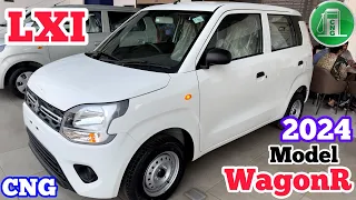 Maruti Suzuki Wagonr LXi CNG 2024 Model Review | Price | Mileage | Feature | wagonr new 2024 model