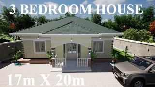 House Design: 3 Bedroom Bungalow | Exterior & Interior Animation