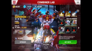 Transformers Earth Wars TFEW: Optimus Maximus Combiner and 4-Star Crystal