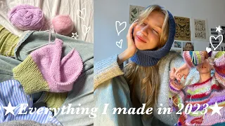 Everything I made in 2023 (crochet and knit)