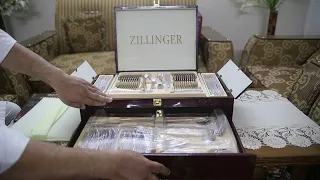 Unboxing Zillinger Cutlery Set (Model ZL-710G) Stainless Steel 18/10 with Wooden Box & Gold Accents