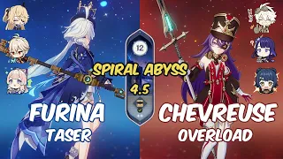 ABYSS 4.5 RESET | Furina Kokomi Taser - Chevreuse Raiden Overload | GENSHIN IMPACT SPIRAL ABYSS