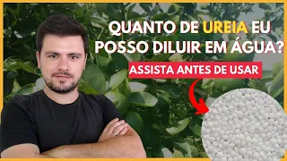 Quanto de UREIA eu posso DILUIR EM ÁGUA? Será que vale mesmo a pena?