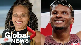 Andre De Grasse's family, team "super proud" as Canadian sprinter wins Olympic Gold in 200-metre