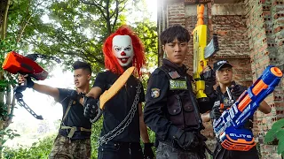 GUGU Nerf War : Squad CID Dragon Nerf Guns Fight Crime Xicman Mask Sniper Task