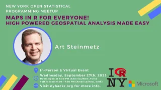 Maps in R For Everyone! High Powered Geospatial Analysis Made Easy w/ Art﻿﻿﻿ Steinmetz﻿ - nyhackr