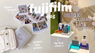 Instax Square Link unboxing + launch event 🍭 (smartphone/mobile film photo printer)