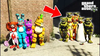 All SCARY Animatronics VS All DREDBER Animatronics! GTA 5 Mods FNAF Multi Pulti