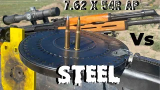 7.62 x 54r AP vs Different Types of Steel