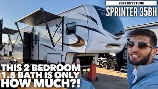 This 2 Bedroom 1.5 Bath is ONLY HOW MUCH?! 2022 Keystone Sprinter 35BH