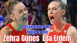 [EuroVolley 2023 Semifinal 01-09-2023] [Türkiye vs Italy] [Zehra Gunes & Eda Erdem]