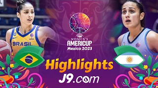 Brazil 🇧🇷 v Argentina 🇦🇷 | Group Phase | J9 Highlights | #FIBAAmeriCupW