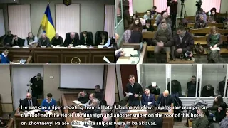 Maidan massacre trial & investigation testimonies by 47 wounded protesters about Maidan snipers