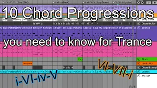 10 Chord Progressions you need to know for Trance Music [Download Link + Masterclass]