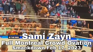 Sami Zayn hometown entrance with epic ovation wwe smackdown feb. 17 2023