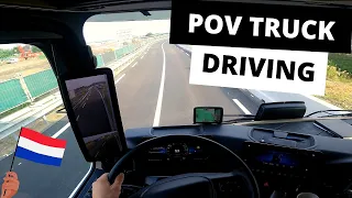 POV Truck Driving - New Mercedes Actros  - Katwijk aan Zee  🇳🇱 Cockpit View