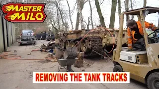 Tank track disassembly (Type 69-II tank)