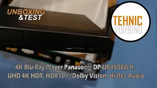 Unboxing 4k Blu-Ray Player Panasonic DP-UB450EG-K, UHD 4K HDR, HDR10+ /Dolby Vision, Hi-Res Audio