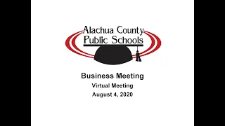 School Board Meeting (Aug 5, 2020)