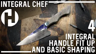 Fitting Handle on Integral Damascus Chef's Knife Part 1