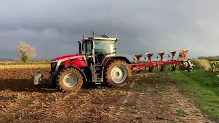 Massey Ferguson 8S 205 Dyna E-Power with Kverneland ED85 Plough - Tillage 2022