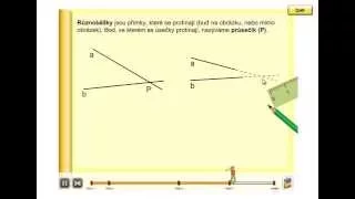 Vzájemná poloha přímek (rovnoběžky, různoběžky), Geometrie 3. ročník, strana 27, úvod