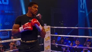 Anthony Joshua Official Public Workout | Explosive Pad Work | Joshua vs Klitschko