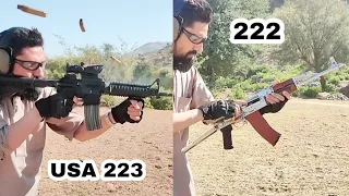American m4 vs Darra made Ak47 shape 222