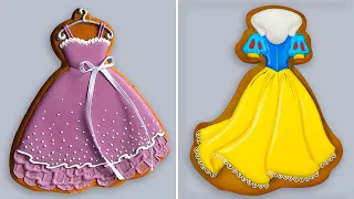 Princess Dress Cookies | Royal Icing Cookie Decorating Compilation | So Yummy Cookies