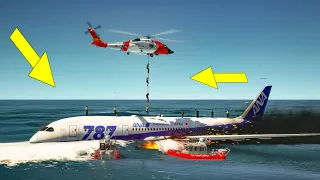 Airplane Emergency Landing on Water Saved by Emergency Response Team in GTA 5 | GTA V