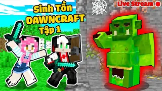 REDHOOD THỬ THÁCH SINH TỒN 100NGÀY TRONG MINECRAFT DAWNCRAFT TẬP 1*MỀU SỐNG TRONG MINECRAFT SIÊU KHÓ