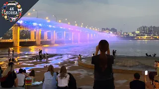 4K KOREA | Seoul CLIP | Banpo Bridge Moonlight Rainbow Fountain | Jul.2022