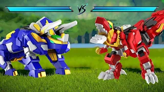 Dino vs Green  Tyrannosaurus Rex | Dinocore Robot | Power Rangers Cartoon