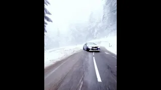 BMW M4 playing in the snow