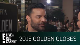 Ricky Martin Talks "Versace" at 2018 Golden Globes | E! Red Carpet & Award Shows