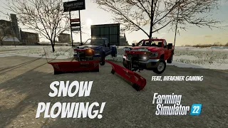 Snow Plowing! Big Blizzard Came Through and Covered the Town! FS22