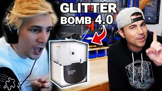xQc Reacts to EXPLODING Glitter Bomb 4.0 vs. Package Thieves (Mark Rober)