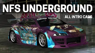 NFS Underground - All Intro Cars