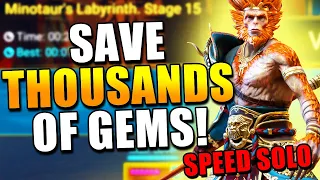 30 SEC SUN WUKONG SPEED 'SOLO' | MUST BUILD! | Minotaur 15 Raid: Shadow Legends