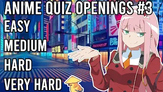 Anime Quiz Openings #3 - 40 Songs (Easy - Very Hard)