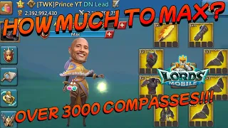 Was OVER 3000 Compasses Enough? How Much To Max New Event? Lords Mobile