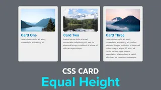 Create Equal Height Cards with HTML & CSS | CSS Grid Tutorial