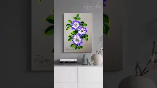 😎  Painting Technique Using Gouache Flower #shorts #shortsfeed