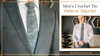 Crochet Tie Pattern Tutorial, Great Father's Day Gift!